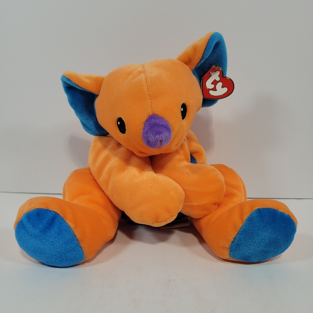 Vintage Ty Pillow Pals Kolala 1998 Koala Orange Blue Plush Stuffed Animal Tagged